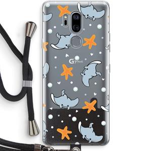 CaseCompany Manta: LG G7 Thinq Transparant Hoesje met koord