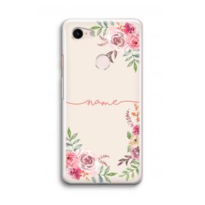 CaseCompany Rozen: Google Pixel 3 Transparant Hoesje