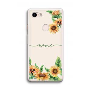 CaseCompany Zonnebloemen: Google Pixel 3 Transparant Hoesje