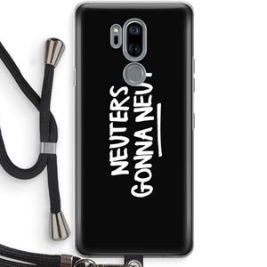 CaseCompany Neuters (zwart): LG G7 Thinq Transparant Hoesje met koord