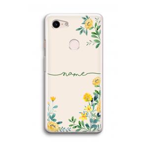 CaseCompany Gele bloemen: Google Pixel 3 Transparant Hoesje