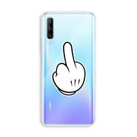 CaseCompany Middle finger white: Huawei P Smart Pro Transparant Hoesje