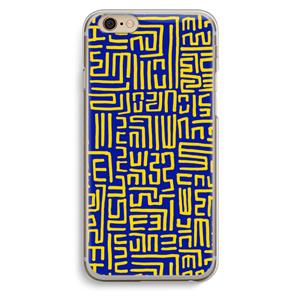 CaseCompany Majorelle Blue Print: iPhone 6 / 6S Transparant Hoesje