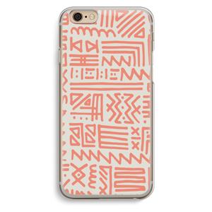 CaseCompany Marrakech Pink: iPhone 6 / 6S Transparant Hoesje