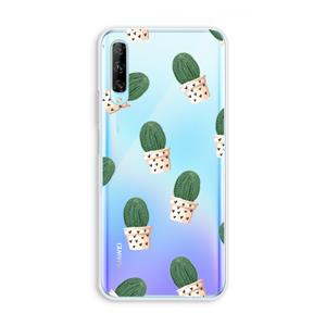 CaseCompany Cactusprint roze: Huawei P Smart Pro Transparant Hoesje
