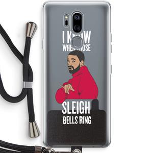 CaseCompany Sleigh Bells Ring: LG G7 Thinq Transparant Hoesje met koord