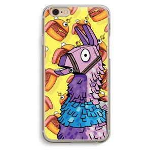 CaseCompany Loot Burger: iPhone 6 / 6S Transparant Hoesje