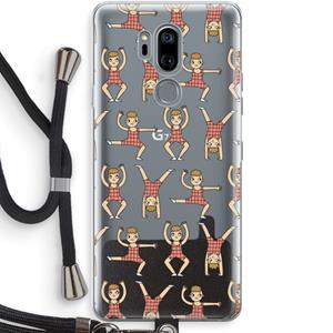 CaseCompany Gymboys: LG G7 Thinq Transparant Hoesje met koord