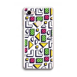 CaseCompany 8-bit N°4: Google Pixel 3 Transparant Hoesje