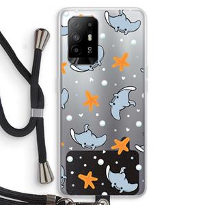CaseCompany Manta: Oppo A94 5G Transparant Hoesje met koord