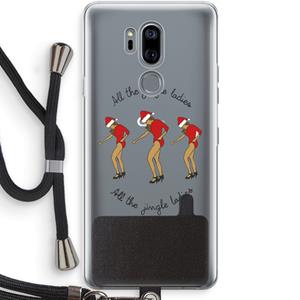 CaseCompany Jingle Ladies: LG G7 Thinq Transparant Hoesje met koord