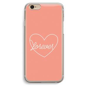 CaseCompany Forever heart: iPhone 6 / 6S Transparant Hoesje