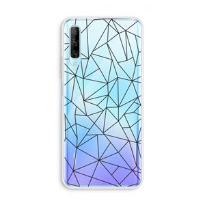 CaseCompany Geometrische lijnen zwart: Huawei P Smart Pro Transparant Hoesje