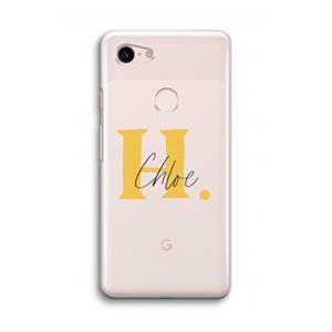 CaseCompany Amber Script: Google Pixel 3 Transparant Hoesje