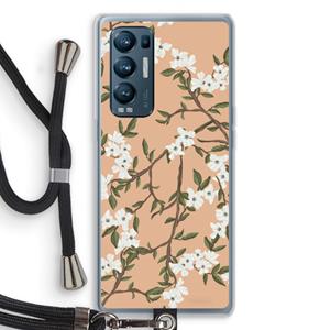 CaseCompany Blossoming spring: Oppo Find X3 Neo Transparant Hoesje met koord