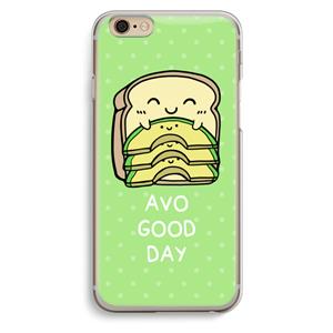 CaseCompany Avo Good Day: iPhone 6 / 6S Transparant Hoesje