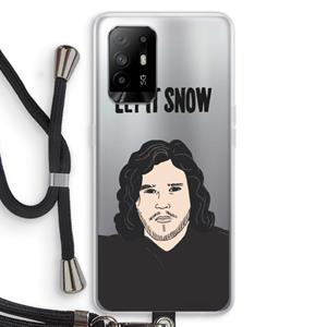 CaseCompany Let It Snow: Oppo A94 5G Transparant Hoesje met koord
