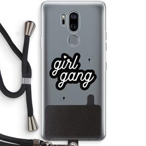 CaseCompany Girl Gang: LG G7 Thinq Transparant Hoesje met koord