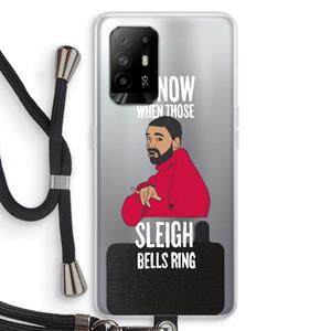 CaseCompany Sleigh Bells Ring: Oppo A94 5G Transparant Hoesje met koord