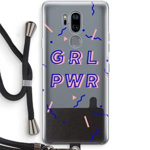 CaseCompany GRL PWR: LG G7 Thinq Transparant Hoesje met koord