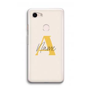 CaseCompany Amber Script: Google Pixel 3 Transparant Hoesje