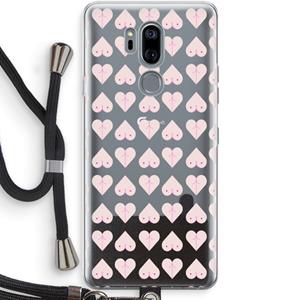 CaseCompany Ass 'n Titties: LG G7 Thinq Transparant Hoesje met koord