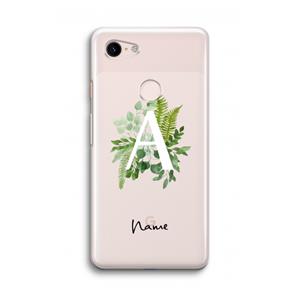 CaseCompany Green Brush: Google Pixel 3 Transparant Hoesje