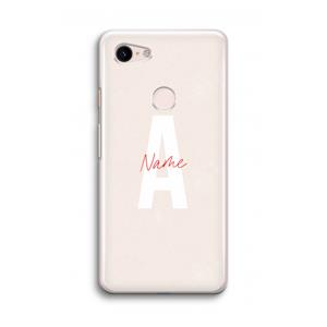 CaseCompany Strawberry Milkshake: Google Pixel 3 Transparant Hoesje