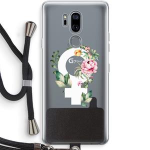 CaseCompany Venus: LG G7 Thinq Transparant Hoesje met koord