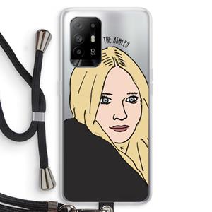 CaseCompany Ashley: Oppo A94 5G Transparant Hoesje met koord