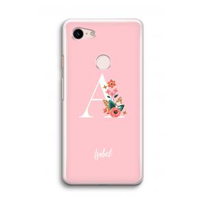 CaseCompany Pink Bouquet: Google Pixel 3 Transparant Hoesje