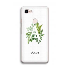 CaseCompany Green Brush: Google Pixel 3 Transparant Hoesje