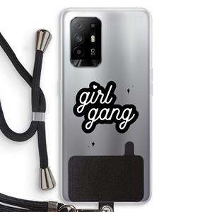 CaseCompany Girl Gang: Oppo A94 5G Transparant Hoesje met koord
