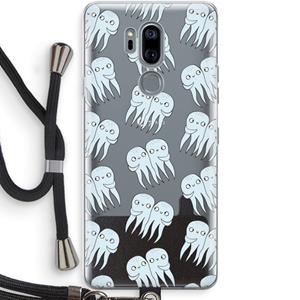 CaseCompany Octopussen: LG G7 Thinq Transparant Hoesje met koord