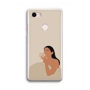 CaseCompany Fresh coffee: Google Pixel 3 Transparant Hoesje