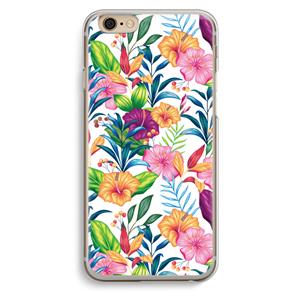 CaseCompany Tropisch 2: iPhone 6 / 6S Transparant Hoesje