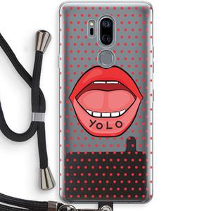 CaseCompany Yolo Denise: LG G7 Thinq Transparant Hoesje met koord