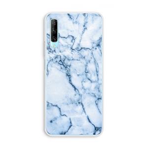 CaseCompany Blauw marmer: Huawei P Smart Pro Transparant Hoesje