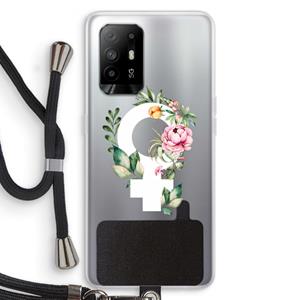 CaseCompany Venus: Oppo A94 5G Transparant Hoesje met koord