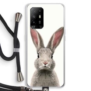 CaseCompany Daisy: Oppo A94 5G Transparant Hoesje met koord
