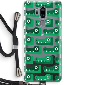CaseCompany Crocs: LG G7 Thinq Transparant Hoesje met koord