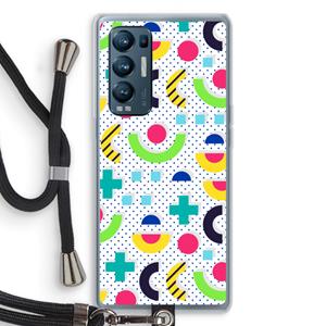 CaseCompany 8-bit N°1: Oppo Find X3 Neo Transparant Hoesje met koord