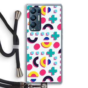 CaseCompany 8-bit N°2: Oppo Find X3 Neo Transparant Hoesje met koord