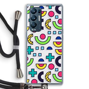 CaseCompany 8-bit N°6: Oppo Find X3 Neo Transparant Hoesje met koord