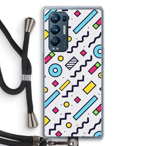 CaseCompany 8-bit N°8: Oppo Find X3 Neo Transparant Hoesje met koord