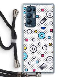 CaseCompany 8-bit N°9: Oppo Find X3 Neo Transparant Hoesje met koord