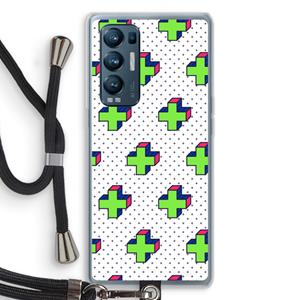 CaseCompany 8-bit N°10: Oppo Find X3 Neo Transparant Hoesje met koord