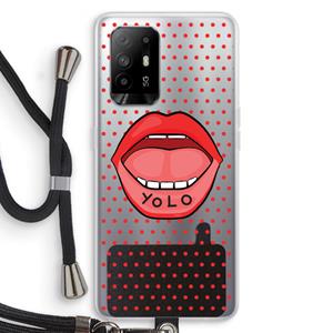 CaseCompany Yolo Denise: Oppo A94 5G Transparant Hoesje met koord