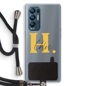 CaseCompany Amber Script: Oppo Find X3 Neo Transparant Hoesje met koord