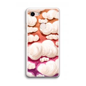 CaseCompany Katoen Wolken: Google Pixel 3 Transparant Hoesje